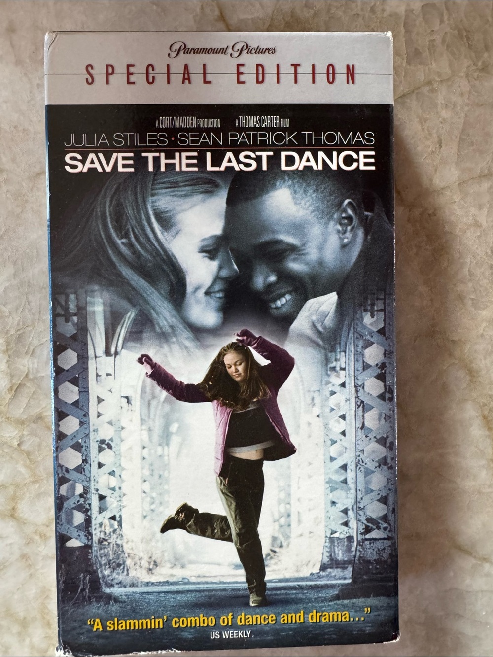 Save the Last Dance VHS Back Cover — Red, Black, Purple